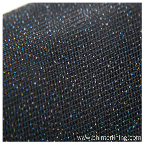 Elastic plain weaving woven fusible interlining fabric